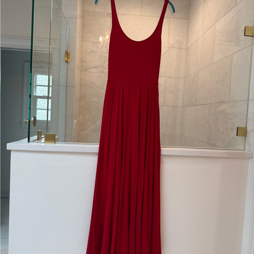 Reformation Elegant Red Sleeveless Dress